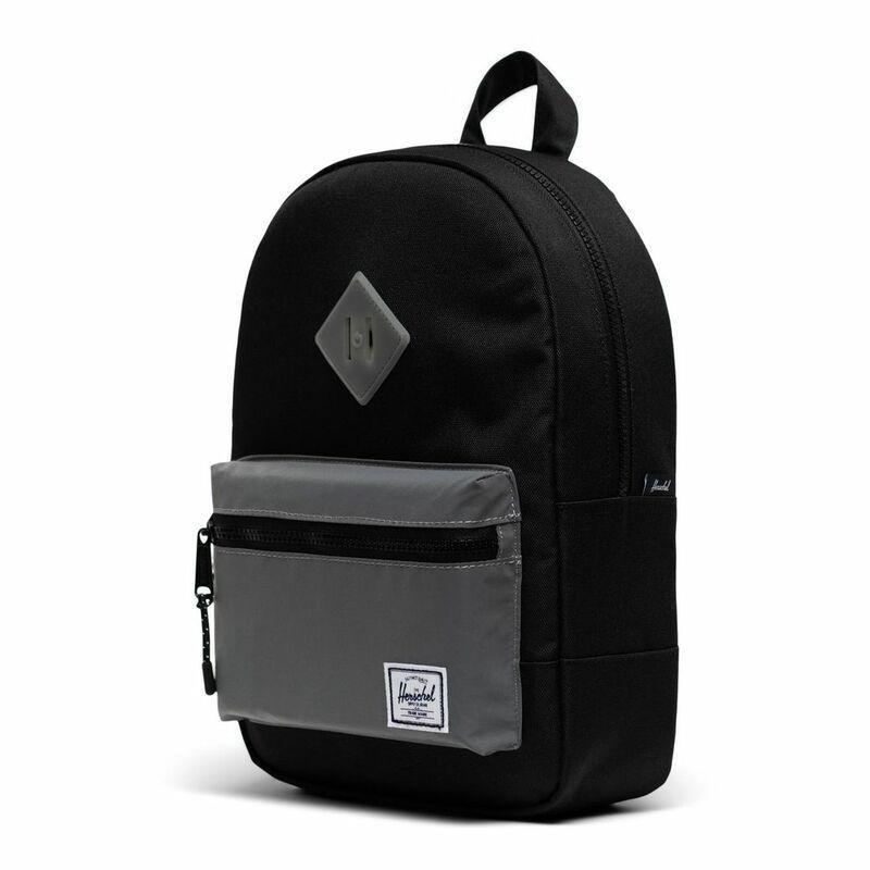 Herschel Heritage Kids Backpack Black/Silver Reflective, , large image number 4