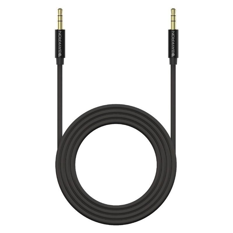 Baykron Jack 3.5mm To Jack 3.5mm Cable 1.2m Black, , medium