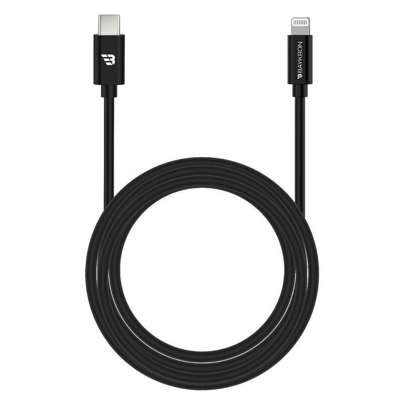 Baykron USB Type-C To Lightning Cable 1.2m Black, , large image number 0