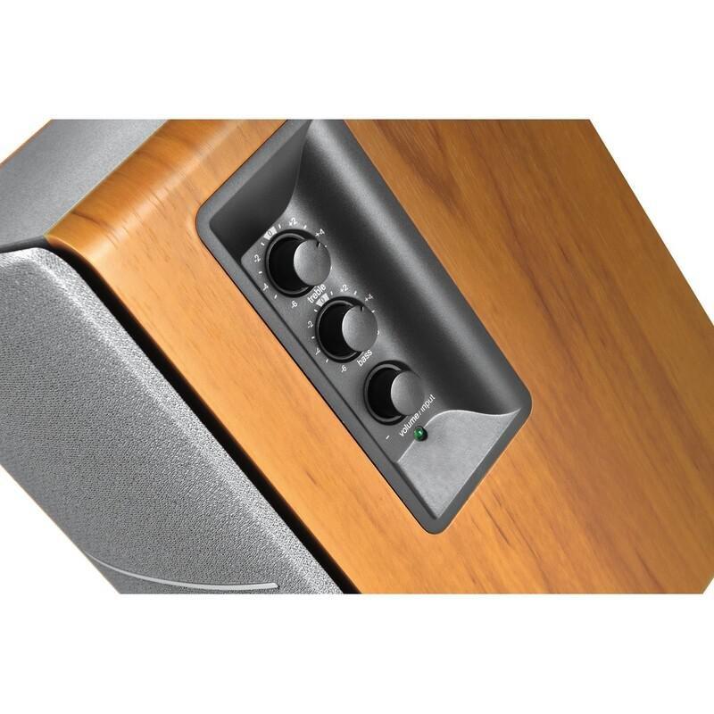 EDIFIER - Edifier R1280D Brown Powerful Bookshelf Speakers