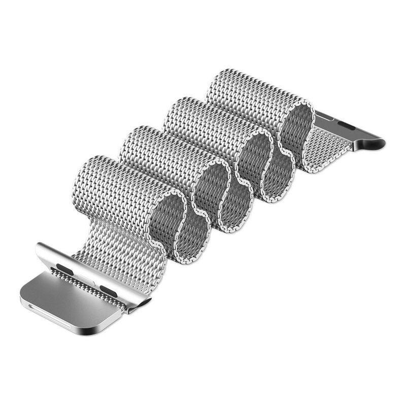 HYPHEN Raleigh Stainless Steel Apple Watch Strap 42-44mm Silver (Compatible with Apple Watch 42/44/45mm), , large image number 1