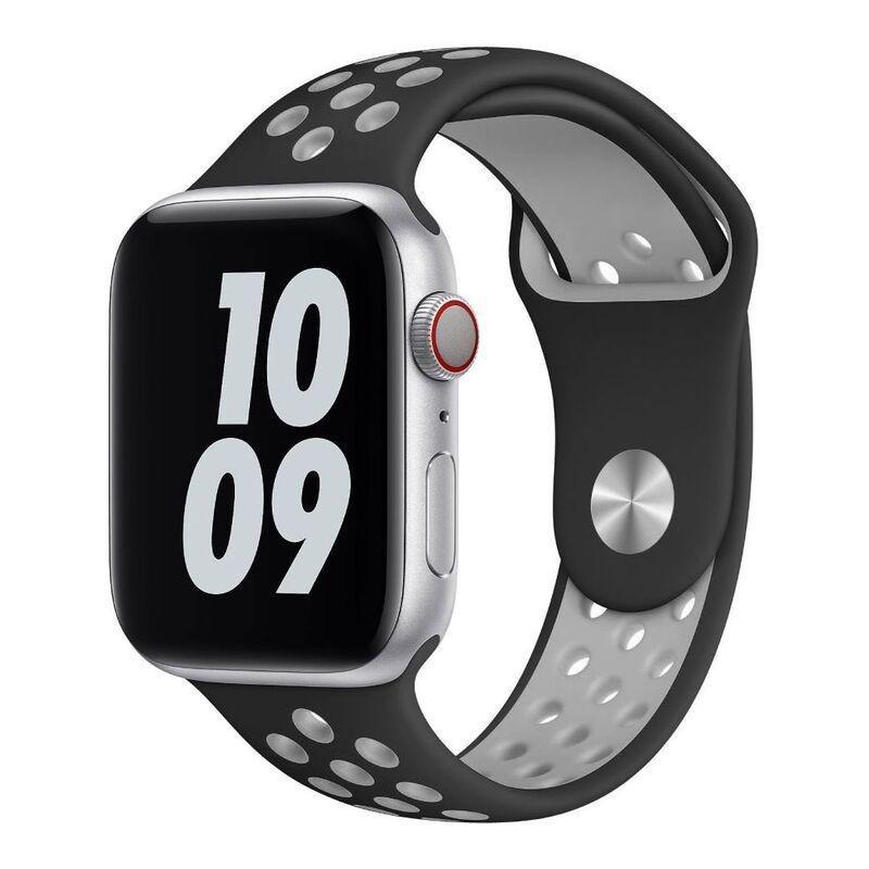 HYPHEN Reno Silicone Sports Apple Watch Band 38-40mm Black (Compatible with Apple Watch 38/40/41mm), , medium