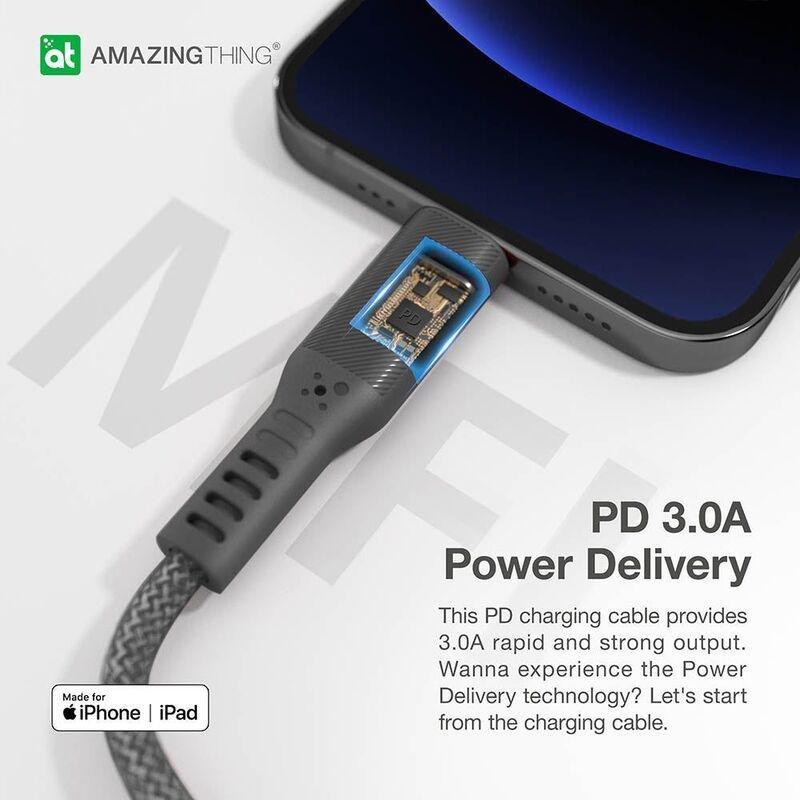 Amazing Thing Astro Pro Titan Lightning To USB-C Cable 2.2m - Black, , large image number 3