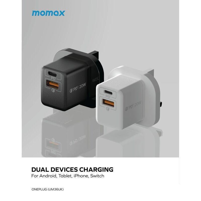Momax OnePlug 20W 2-Port Mini Charger - White, , large image number 0