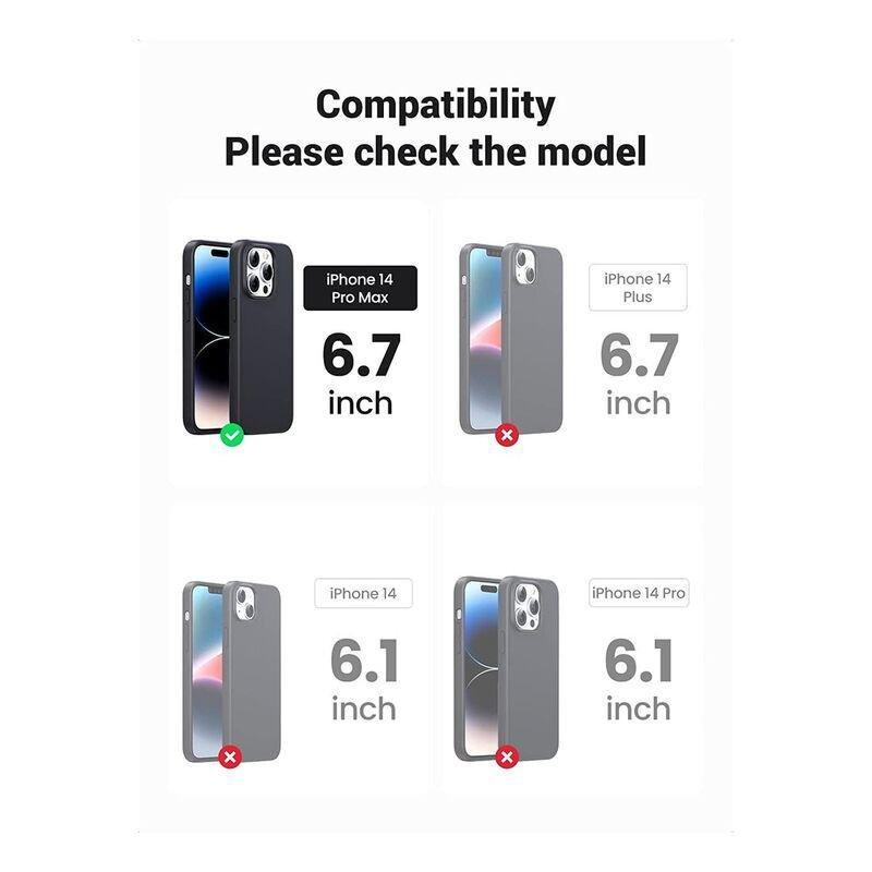 UGreen Silky Silicone Protective Case for iPhone 14 Pro Max - Black, , large image number 5