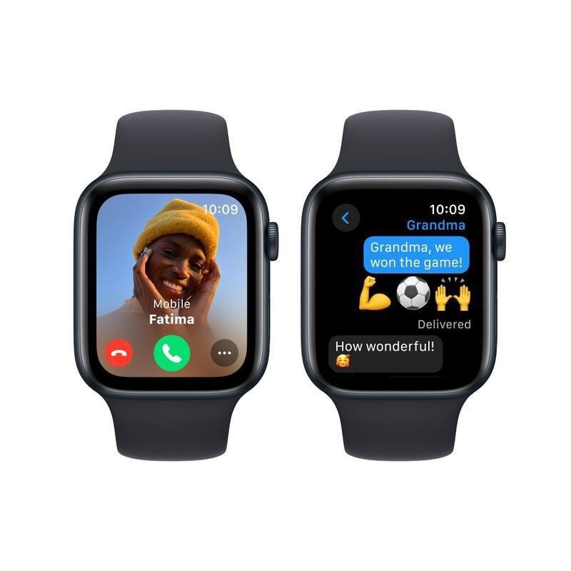 Apple Watch SE (2023) GPS 40mm Midnight Aluminium Case with Midnight Sport Band - S/M, , large image number 3