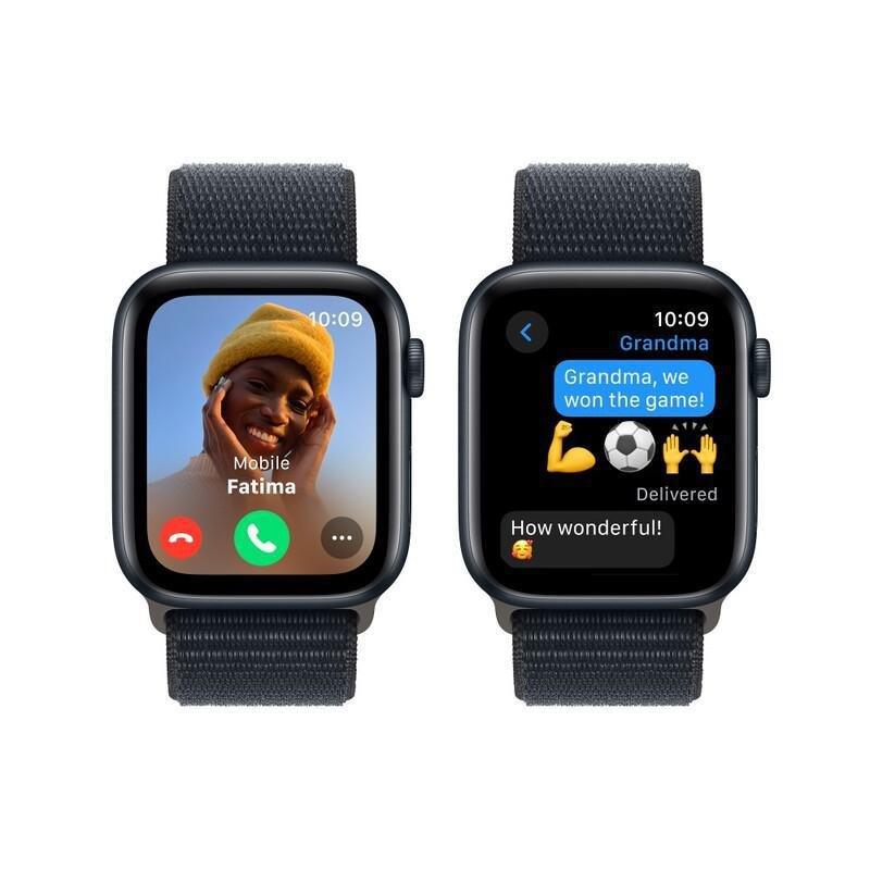Apple Watch SE (2023) GPS 40mm Midnight Aluminium Case with Midnight Sport Loop, , large image number 3