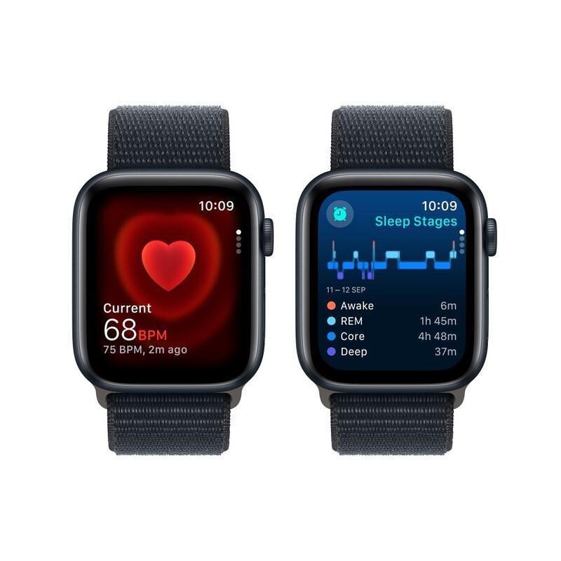 Apple Watch SE (2023) GPS 40mm Midnight Aluminium Case with Midnight Sport Loop, , large image number 4