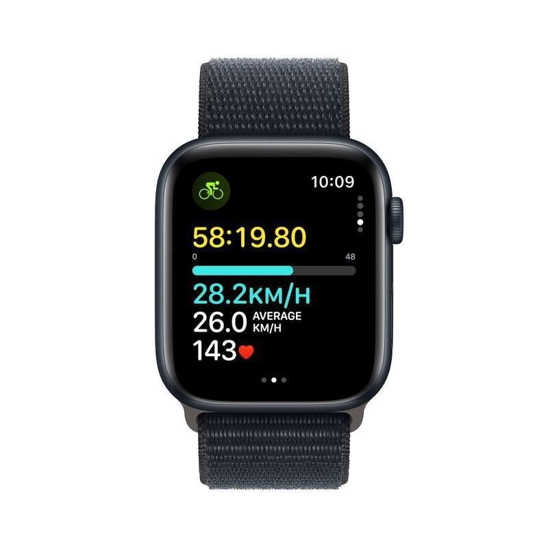 Apple Watch SE (2023) GPS 40mm Midnight Aluminium Case with Midnight Sport Loop, , large image number 5