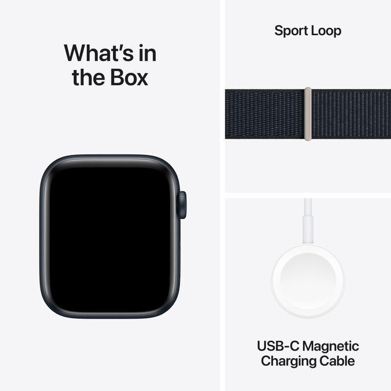 Apple Watch SE (2023) GPS 40mm Midnight Aluminium Case with Midnight Sport Loop, , large image number 7