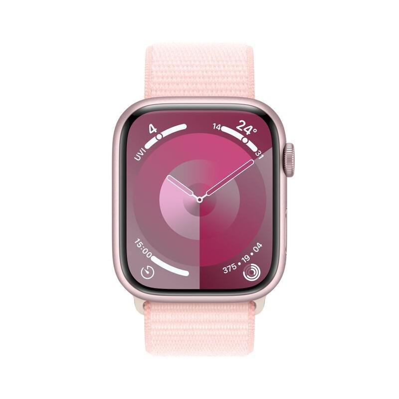 Apple Watch Series 9 GPS 41mm Pink Aluminium Case with Light Pink Sport Loop, , large image number 1