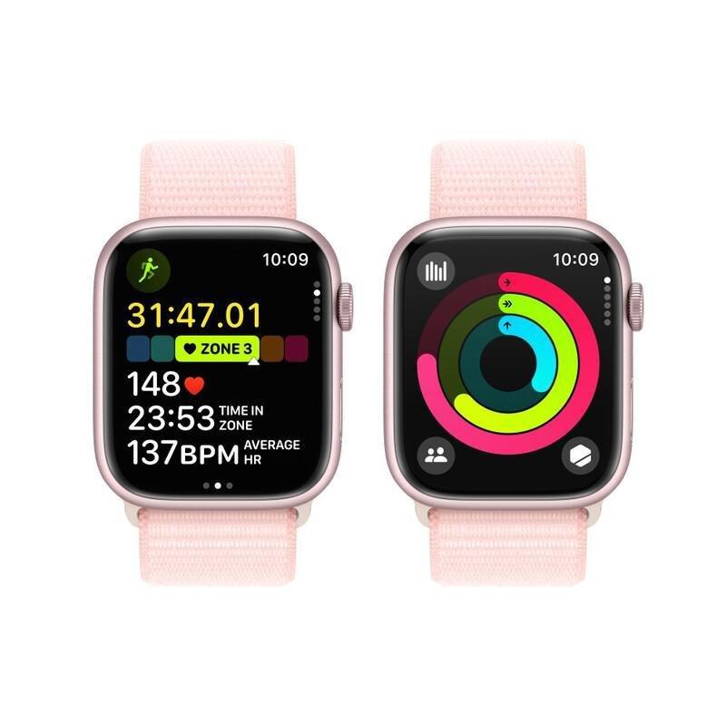Apple Watch Series 9 GPS 41mm Pink Aluminium Case with Light Pink Sport Loop, , large image number 8
