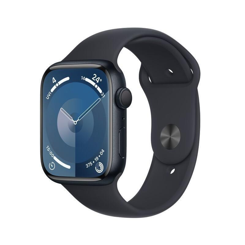 Apple Watch Series 9 GPS 45mm Midnight Aluminium Case with Midnight Sport Band - M/L, , medium