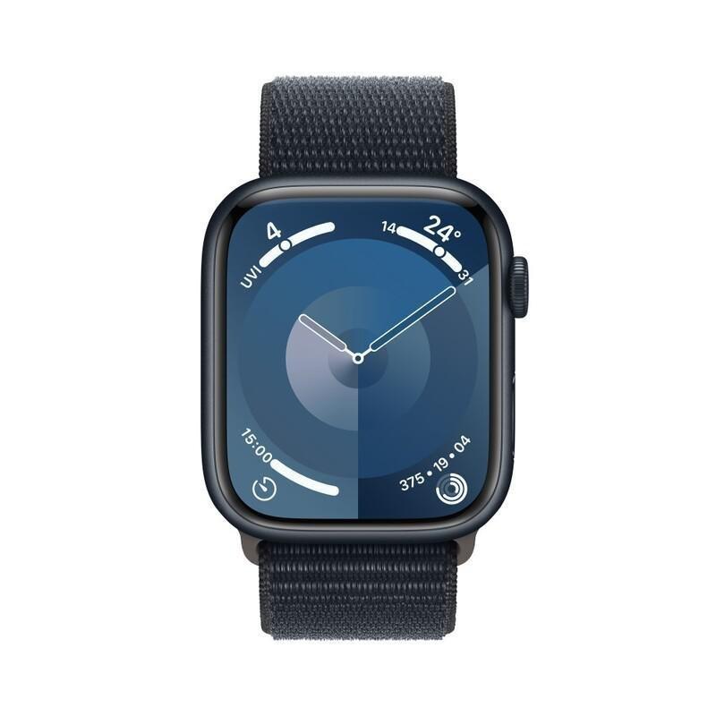 Apple Watch Series 9 GPS 45mm Midnight Aluminium Case with Midnight Sport Loop, , large image number 1