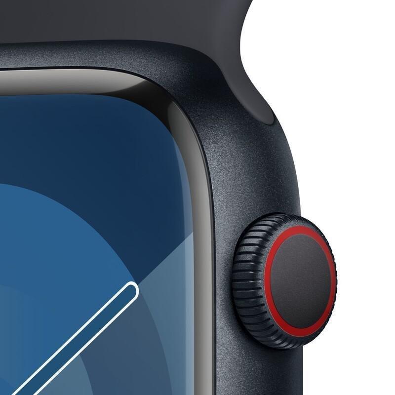 Apple Watch Series 9 GPS + Cellular 45mm Midnight Aluminium Case with Midnight Sport Band - M/L, , large image number 3