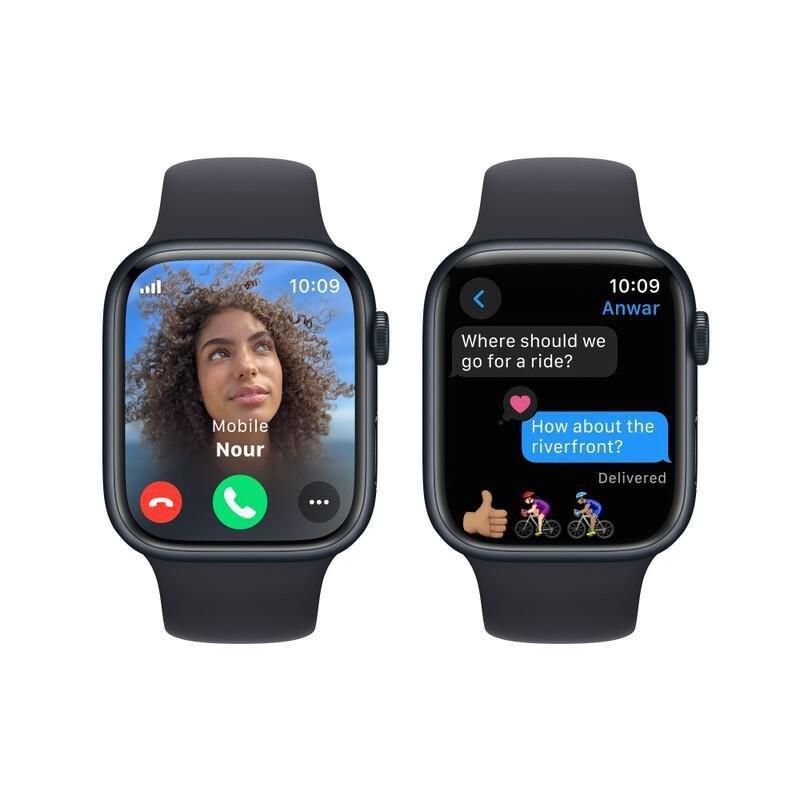 Apple Watch Series 9 GPS + Cellular 45mm Midnight Aluminium Case with Midnight Sport Band - M/L, , large image number 5