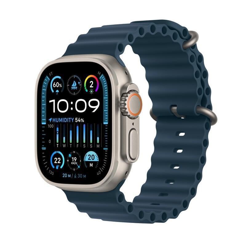 Apple Watch Ultra 2 GPS + Cellular 49mm Titanium Case with Blue Ocean Band, , medium