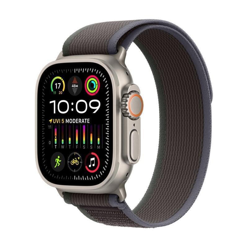 Apple Watch Ultra 2 GPS + Cellular 49mm Titanium Case with Blue/Black Trail Loop - M/L, , medium