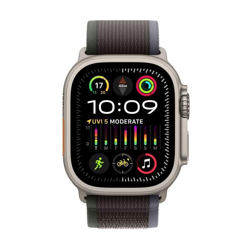 Apple Watch Ultra 2 GPS + Cellular 49mm Titanium Case with Blue/Black Trail Loop - M/L, , large image number 1