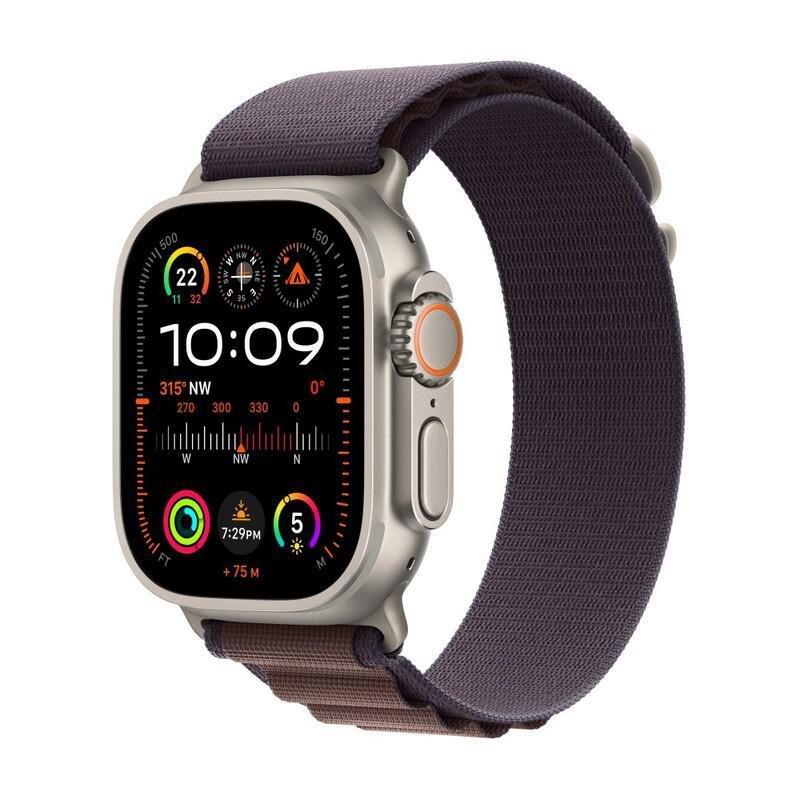 Apple Watch Ultra 2 GPS + Cellular 49mm Titanium Case with Indigo Alpine Loop - Medium, , medium