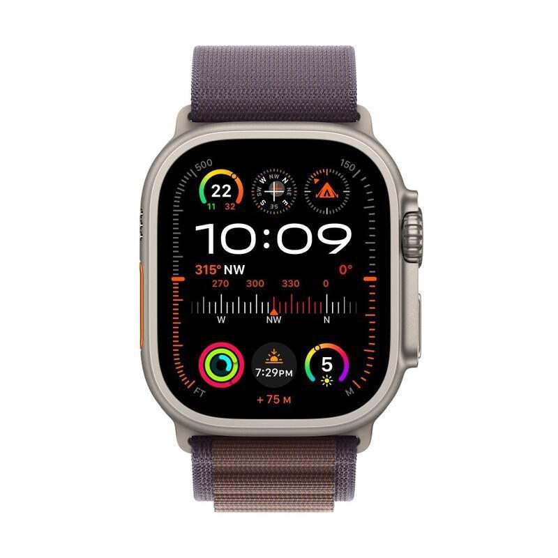 Apple Watch Ultra 2 GPS + Cellular 49mm Titanium Case with Indigo Alpine Loop - Medium, , large image number 1