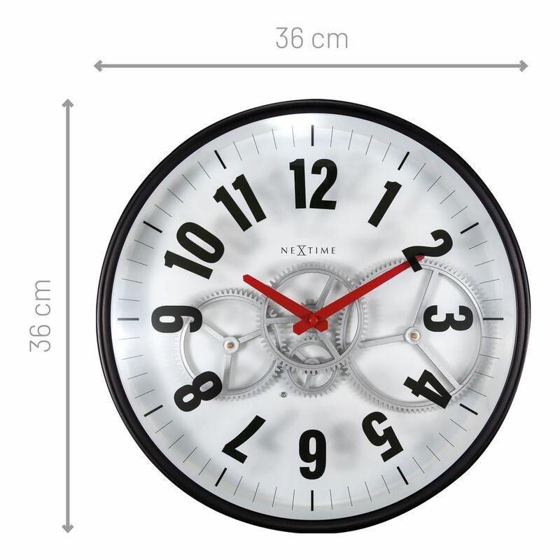Nextime Modern Gear Wall Clock White (36 cm), , large image number 2