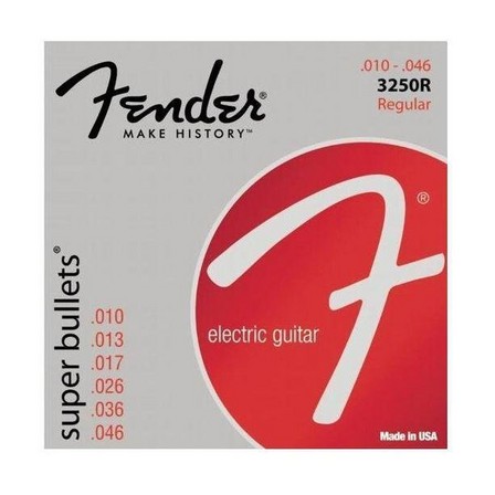 FENDER - Fender 3250R Super Bullets Electric Guitar Strings (10-46 Regular Gauge)
