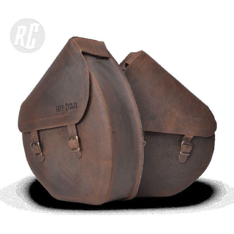 Ruff The Ruffian Leather Saddle Bag Left Brown, , large image number 1