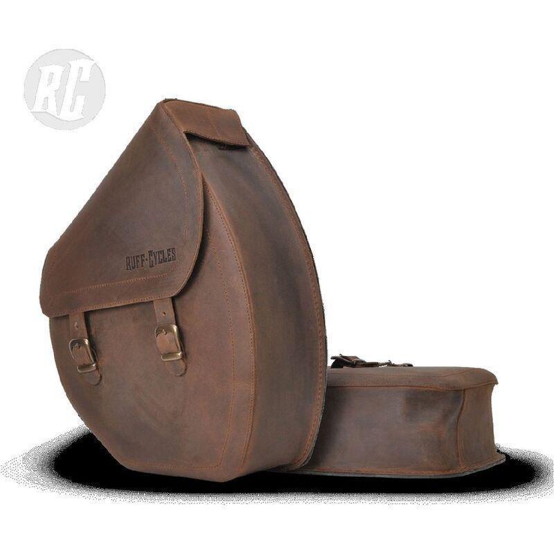 Ruff The Ruffian Leather Saddle Bag Left Brown, , large image number 2
