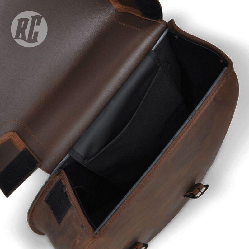 Ruff The Ruffian Leather Saddle Bag Left Brown, , large image number 3