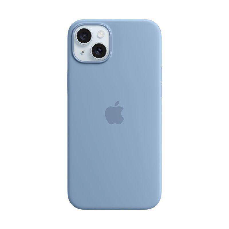APPLE - Apple iPhone 15 Plus Silicone Case with MagSafe - Winter Blue