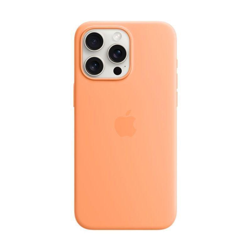 Apple iPhone 15 Pro Max Silicone Case with MagSafe - Orange Sorbet, , large image number 0