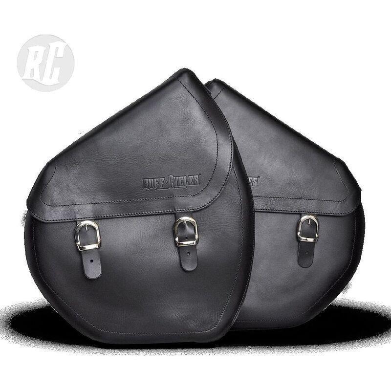Ruff The Ruffian Leather Saddle Bag Right Black, , large image number 0