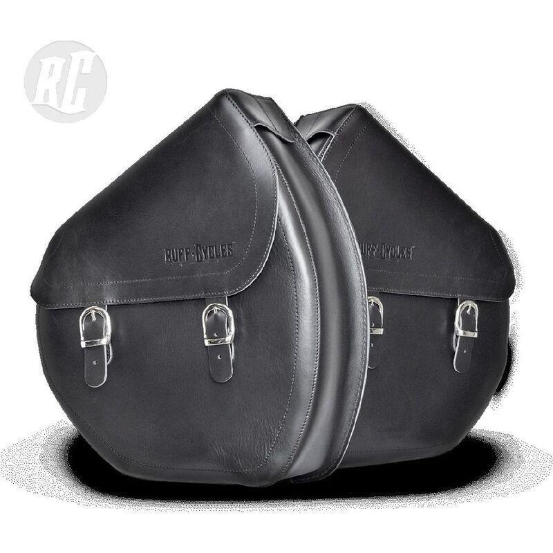 Ruff The Ruffian Leather Saddle Bag Right Black, , large image number 1