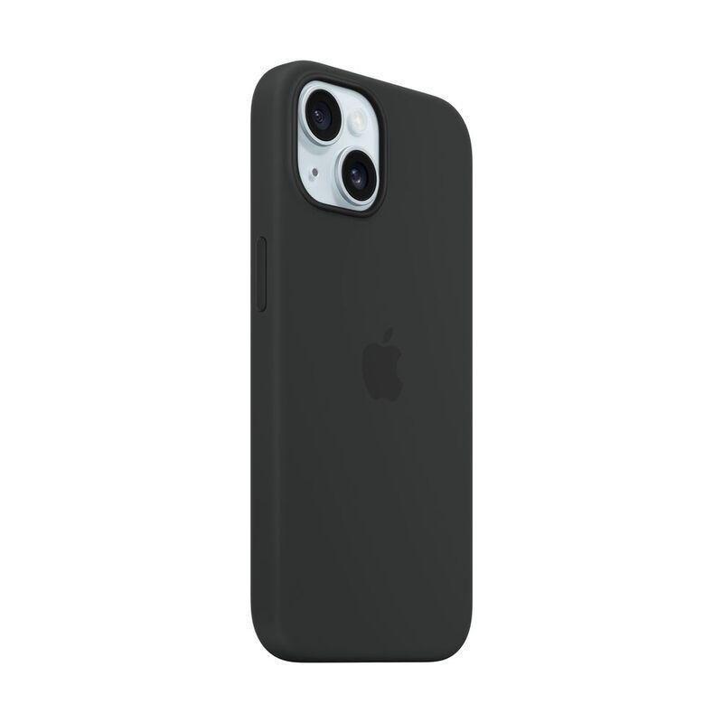 APPLE - Apple iPhone 15 Silicone Case with MagSafe - Black