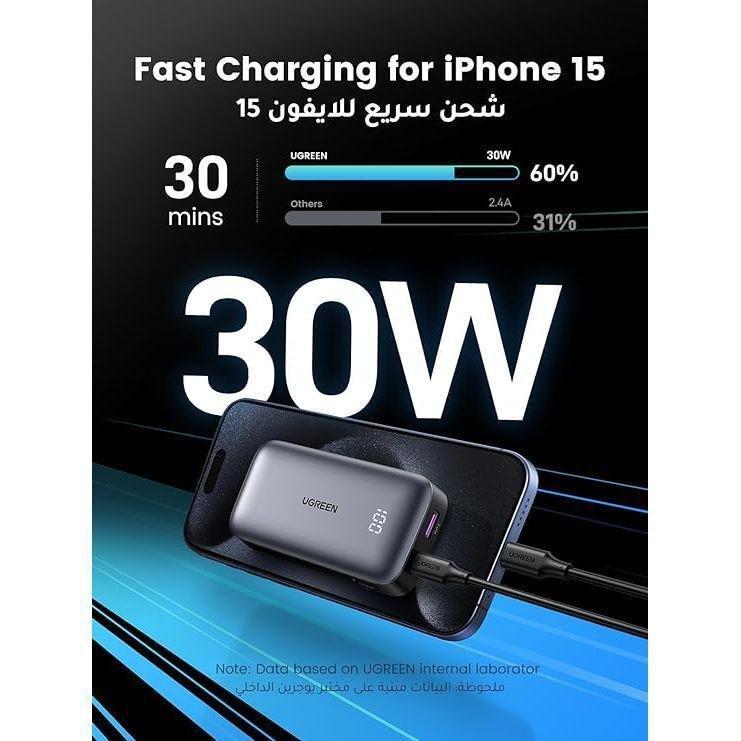 Ugreen 10000Mah Two-Way Fast Charging Power Bank - Grey, , large image number 1