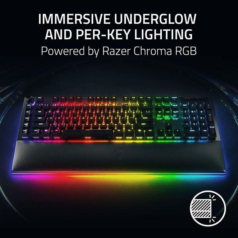 RAZER - Razer Blackwidow V4 Pro (Green Switch) Mechanical Gaming Keyboard with Razer Chroma RGB - US Layout