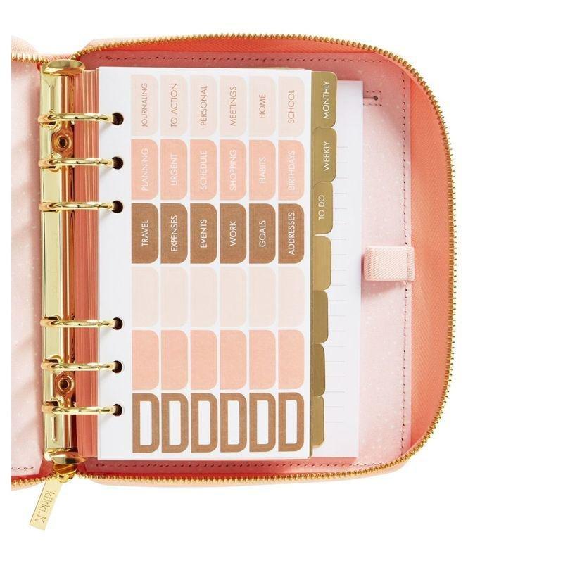 kikki.K Leather Personal Zip Planner Medium Luxury Coral, , large image number 3