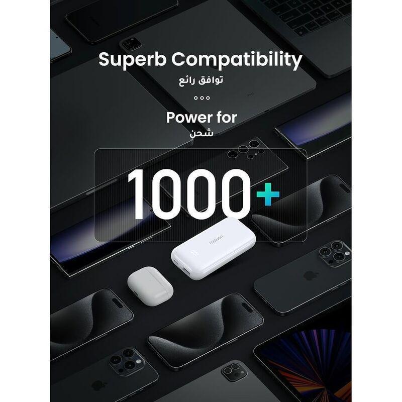 Ugreen 10000Mah Two-Way Fast Charging Power Bank - White, , large image number 2