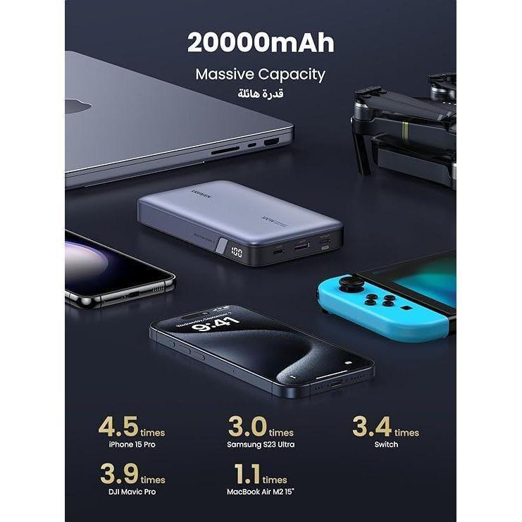 Ugreen 20000mAh Two-Way Fast Charging Power Bank - Grey, , large image number 1