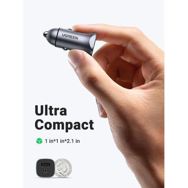 Ugreen A+C Dual-Port Car Charger PD30W+SCP22.5W, , large image number 2