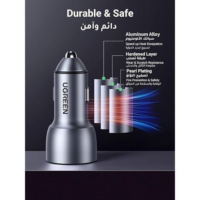 Ugreen 52.5W Car Charger Alu Case - Dark Blue, , large image number 3