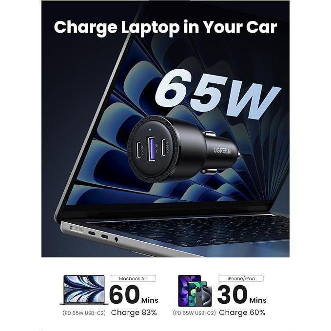 Ugreen Car Charger 69W Max - Black, , large image number 1