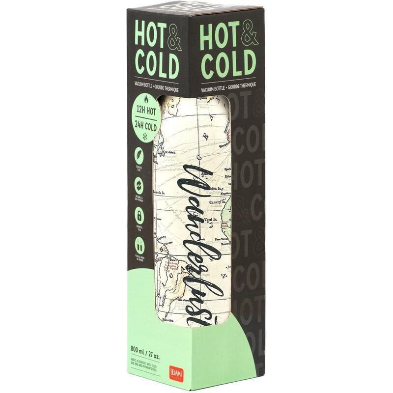 Legami Vacuum Insulated Water Bottle - Hot & Cold 800 ml - Travel, , medium