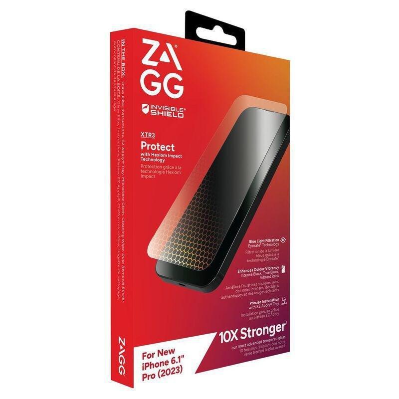 ZAGG InvisibleShield Glass XTR3 Screen Protector for iPhone 15 Pro, , large image number 1