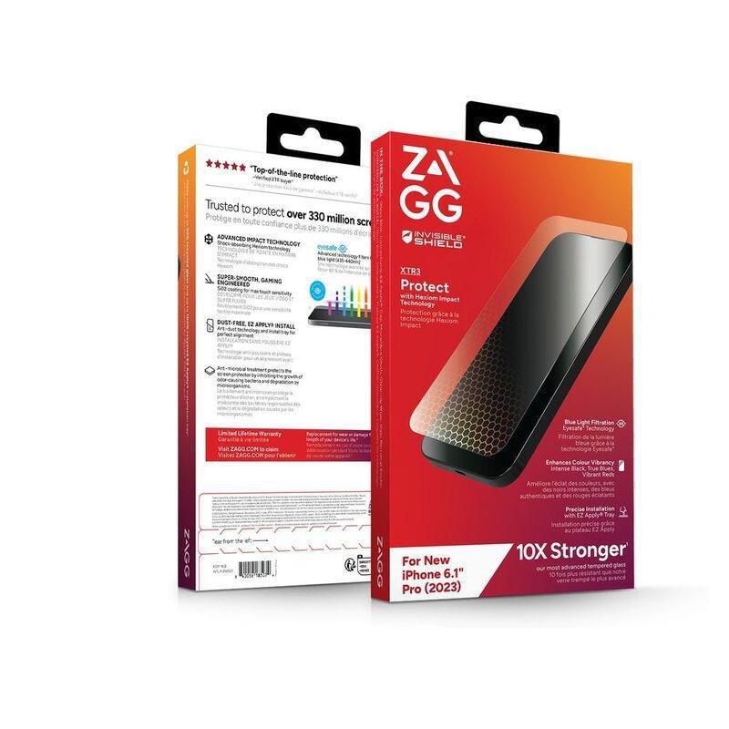 ZAGG InvisibleShield Glass XTR3 Screen Protector for iPhone 15 Pro, , large image number 3