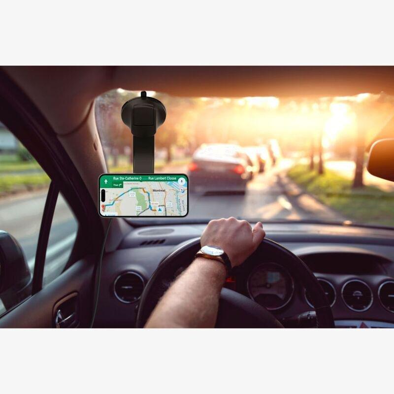 Momax Q.Mag Mount 5 15W Magnetic Wireless Charging Car Mount Suction Cup - Black, , large image number 4