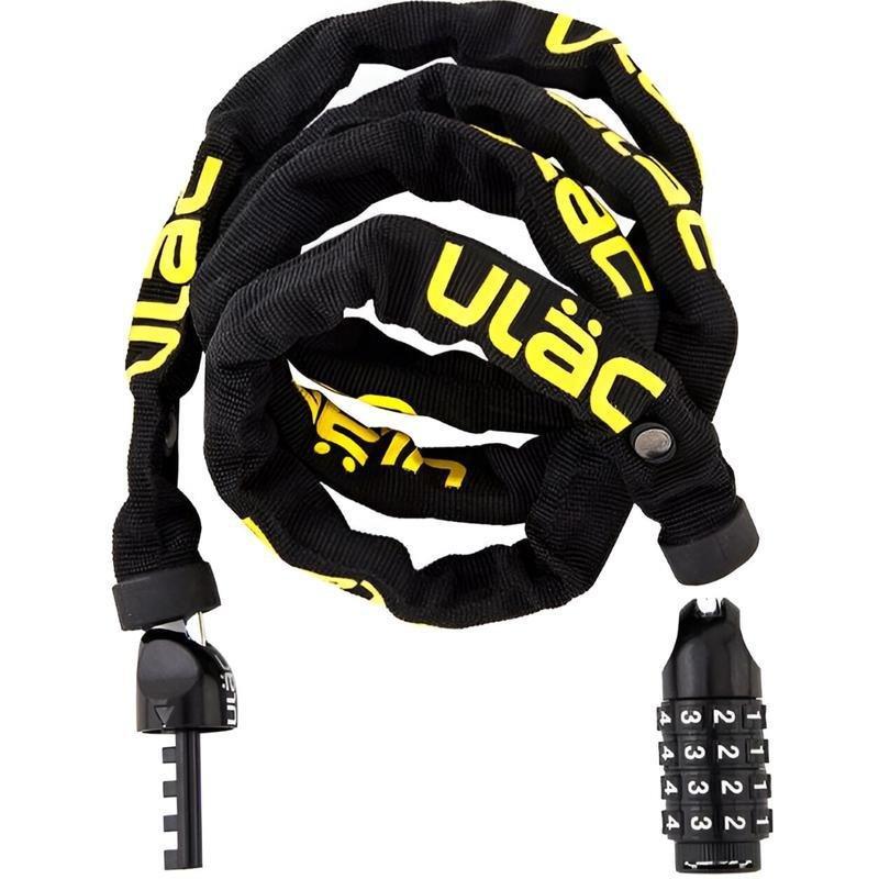 Ulac 52nd Street Steel Chain Lock Combo Black, , large image number 0