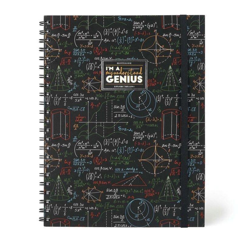 Legami 3-In-1 Maxi Trio Spiral A4 Lined Notebook - Genius (204 Pages), , medium
