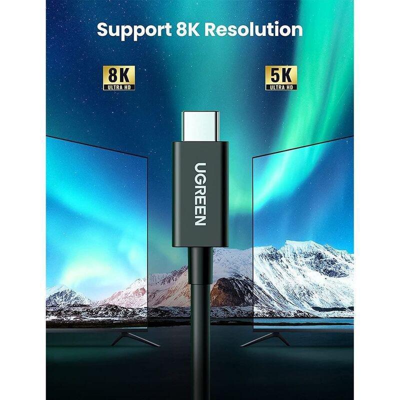 Ugreen USB-C 100WPD 40Gbps Thunderbolt 4 Cable 0.8M - Black, , large image number 5